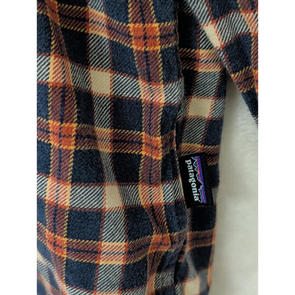 Patagonia Lightweight Fjord Plaid Flannel Shirt Mens L Blue Plaid Outdoor Hiking - Picture 4 of 12